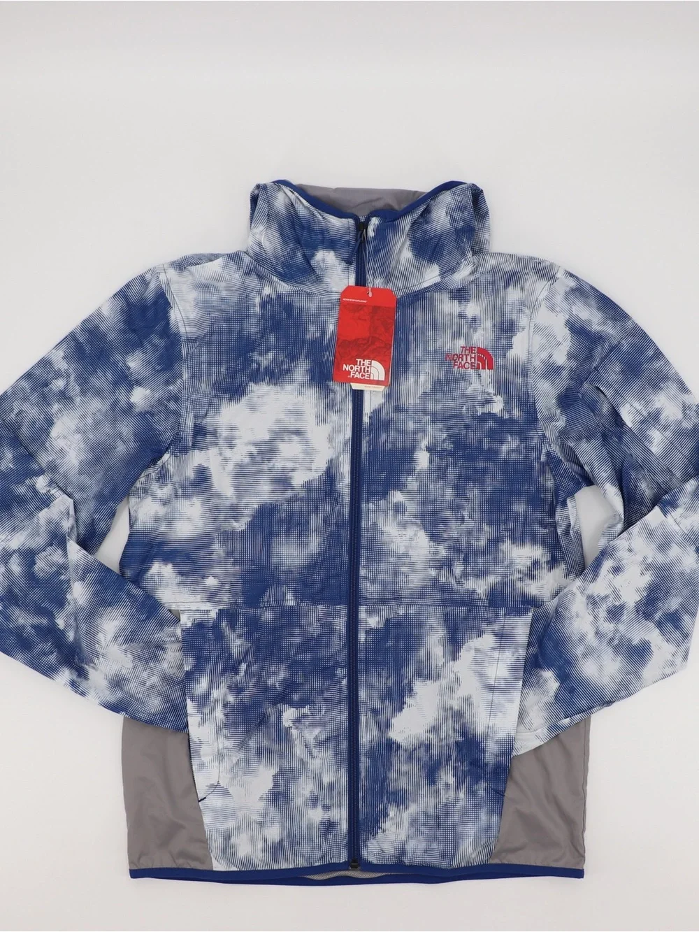 Brand New The North Face Small Men’s Chicago Wind Hooded Jacket Blue Grey